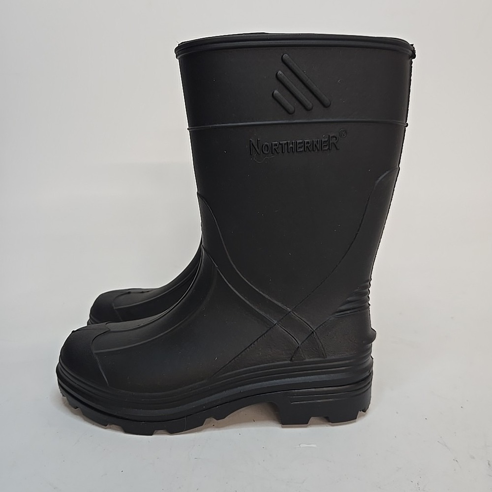 Northerner Youth Black Rubber Rain Boots Tall‎ Size 12